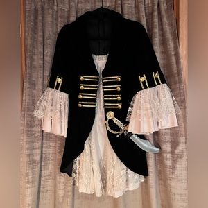 Black velvet pirate costume